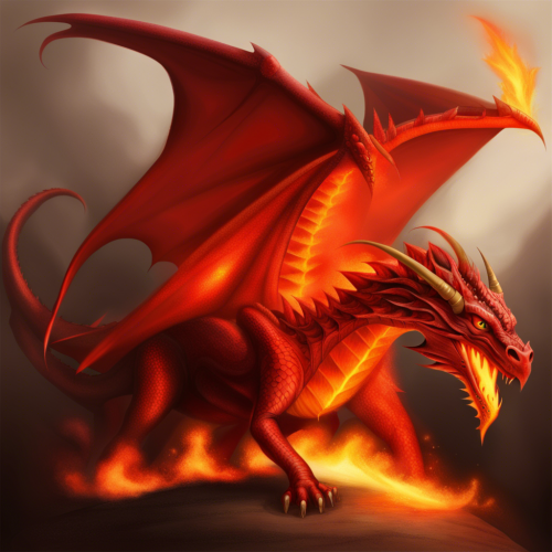 Un dragon rouge avec du feu,realistic,ultime,10000000000000000000000000000000000000000000k - This image was created with letaicreate.com artificial intelligence tools.