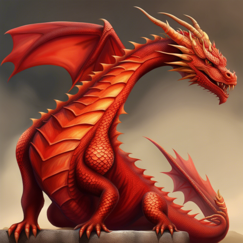 Un dragon rouge avec du feu,realistic,ultime,100k - This image was created with letaicreate.com artificial intelligence tools.