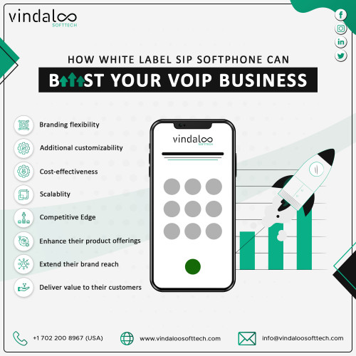 SIP softphones eliminate the need for expensive hardware and improve business productivity. Learn other ways how white label SIP softphones can boost your business. For more information please visit: https://blog.vindaloosofttech.com/sip-softphone-white-labeling-benefits/