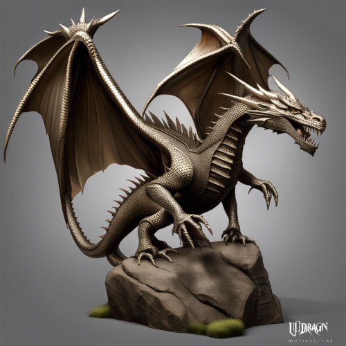 Metallicana un dragon,ultime,realistic,45k - This image was created with letaicreate.com artificial intelligence tools.
