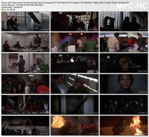 Maymunlar Cehenneminde İsyan (Conquest Of The Planet Of The Apes) 1972 BluRay 1080p.x264 Trouble Tür