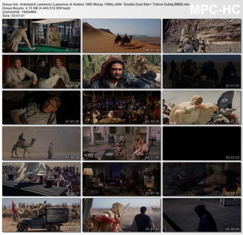 Arabistanli Lawrence (Lawrence of Arabia) 1962 Bluray 1080p.x264  Double Dual Star1 Türkce Dublaj BB