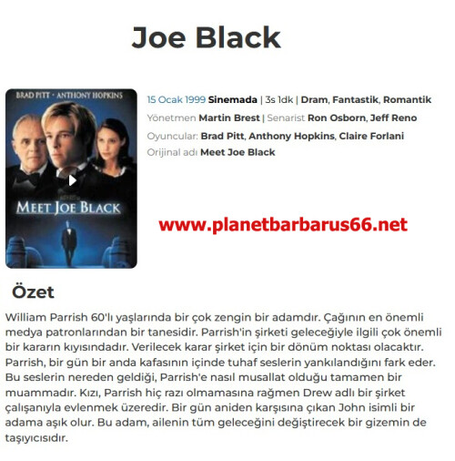 Joe Black le Karşılaşma (Meet Joe Black) 1998 BluRay 1080p.x264 Double Dual Türkce Cine 5 Dublaj BB6