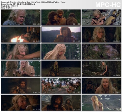 İlkel İnsanlar - Magara Ayısı Kabilesi (The Clan of the Cave Bear) 1986 WEB-DL 1080p.x264 Dual Türkc